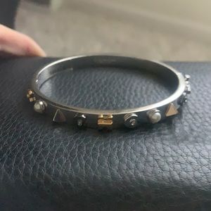 Silver coach bangle